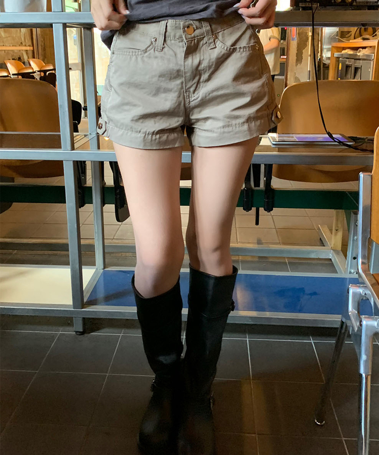 スナップショートパンツ BEIGE