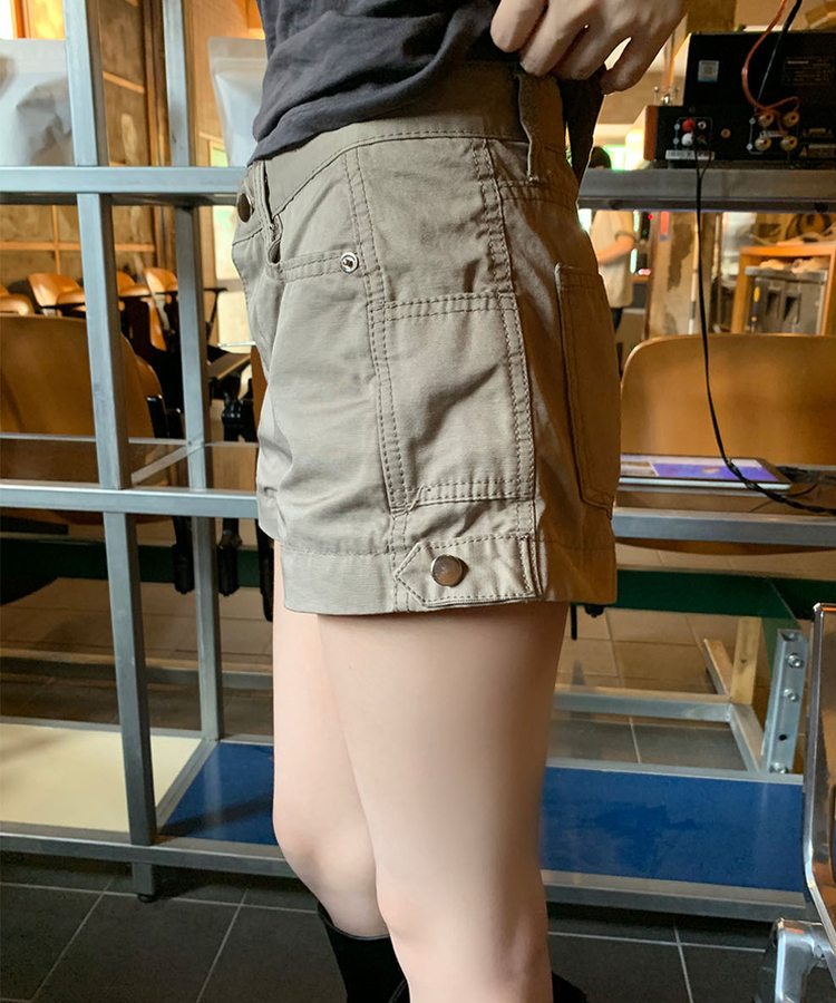 スナップショートパンツ BEIGE