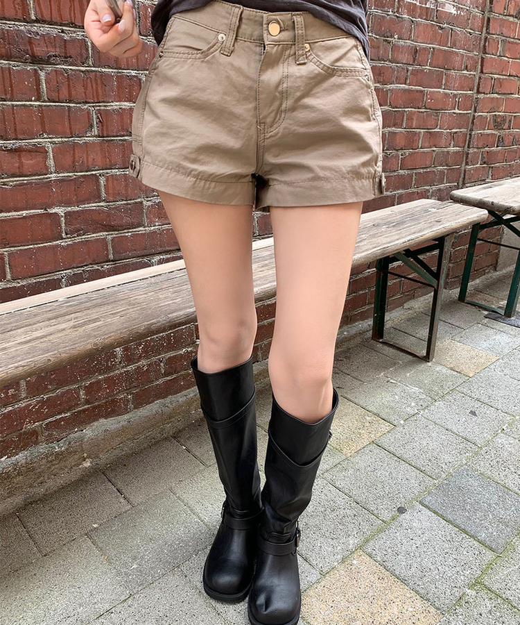 スナップショートパンツ BEIGE