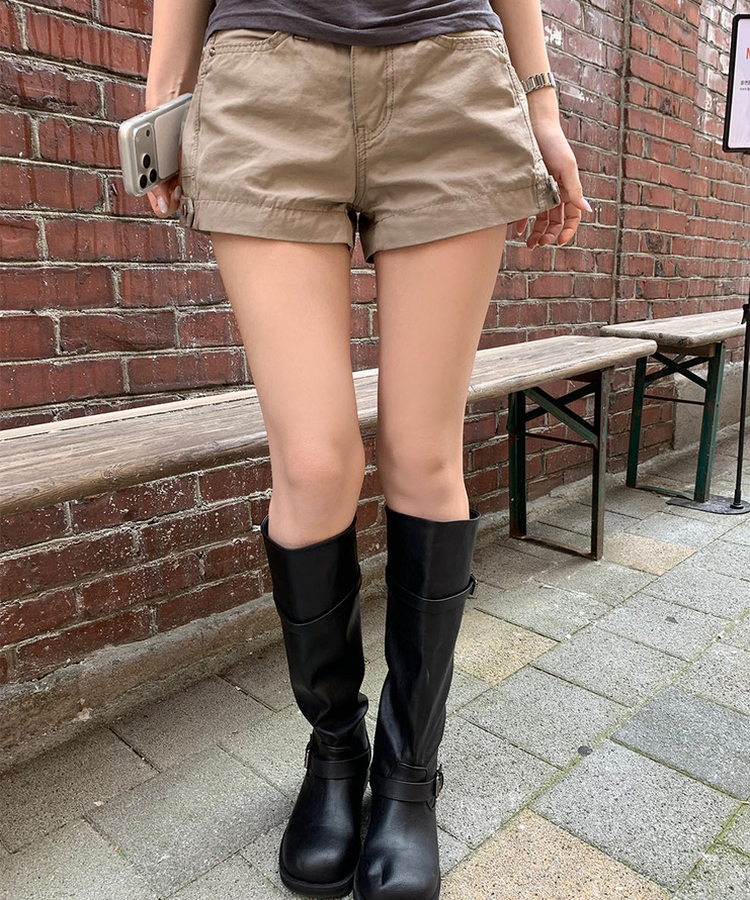 スナップショートパンツ BEIGE