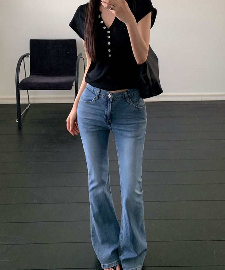 【丈別】ローライズブーツカットデニムパンツ LIGHT DENIM