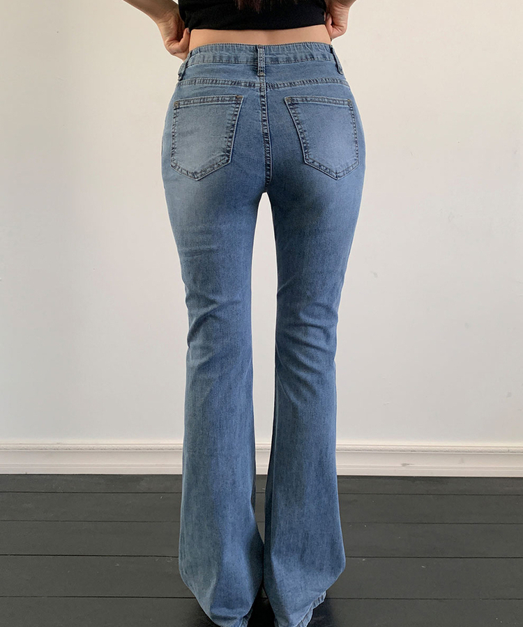 【丈別】ローライズブーツカットデニムパンツ LIGHT DENIM
