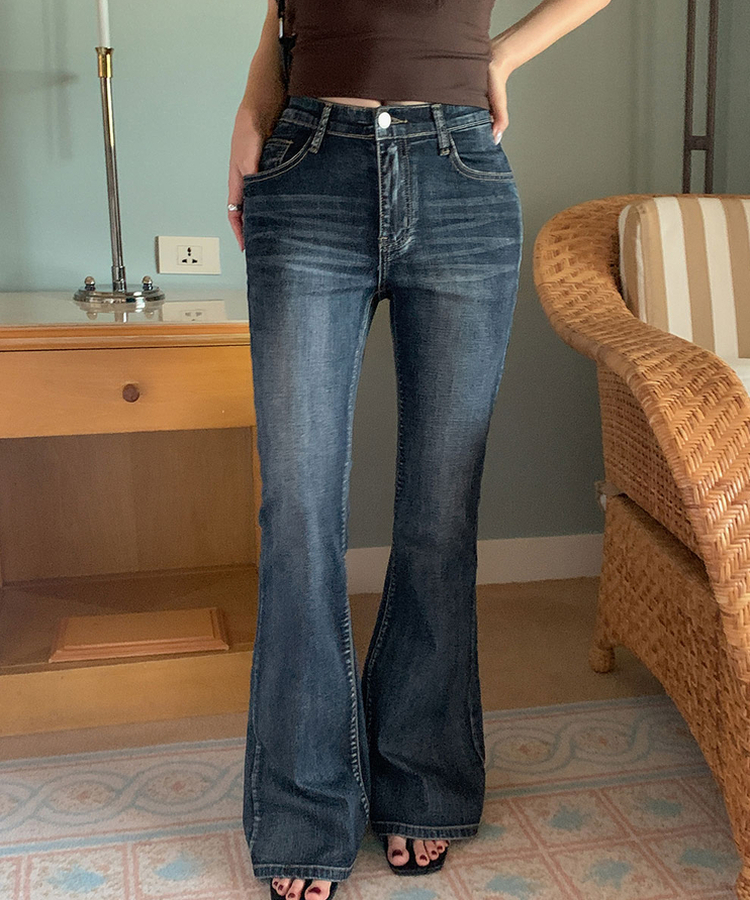 【丈別】ローライズブーツカットデニムパンツ VINTAGE DEEP