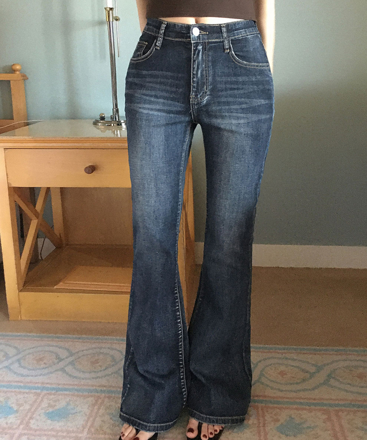 【丈別】ローライズブーツカットデニムパンツ VINTAGE DEEP