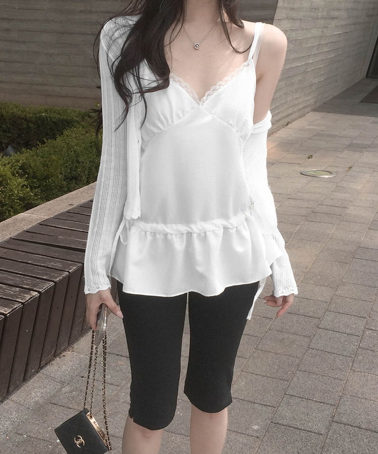 メッシュカーディガン(5color) IVORY