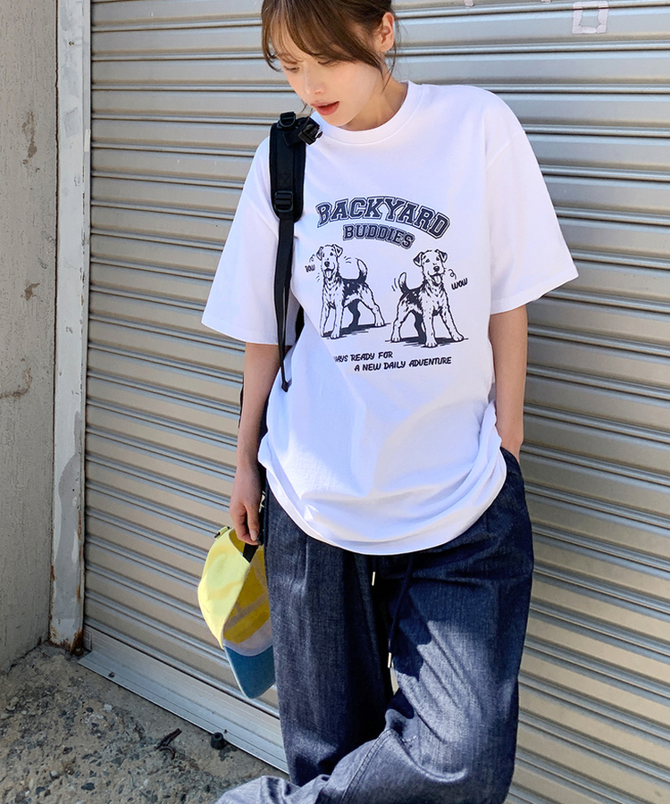 【丈別】クールタッチピンタックワイドパンツ NAVY DENIM