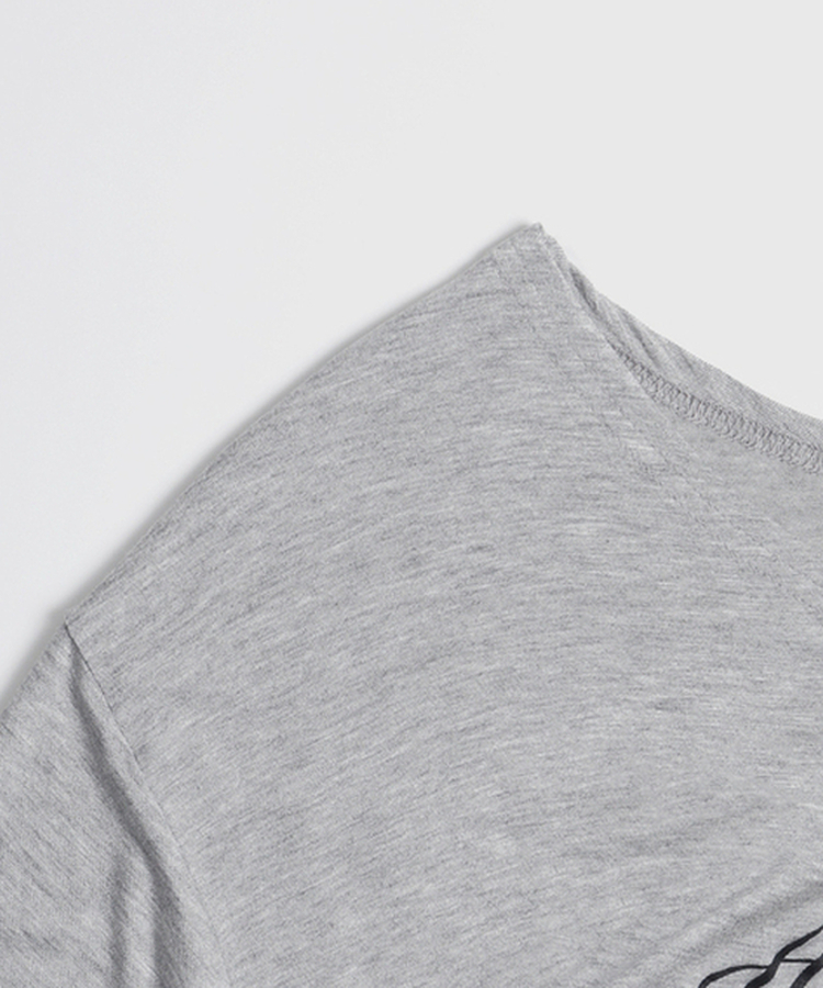 オフショルダーレタリングTシャツ(6color)