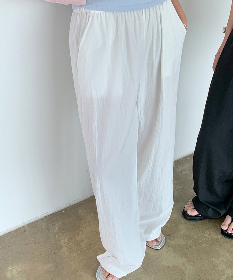 ストリングウエストゴムパンツ IVORY