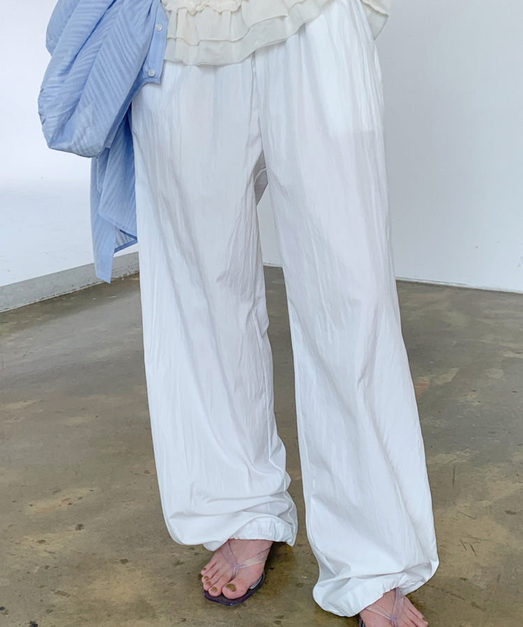 ストリングウエストゴムパンツ IVORY