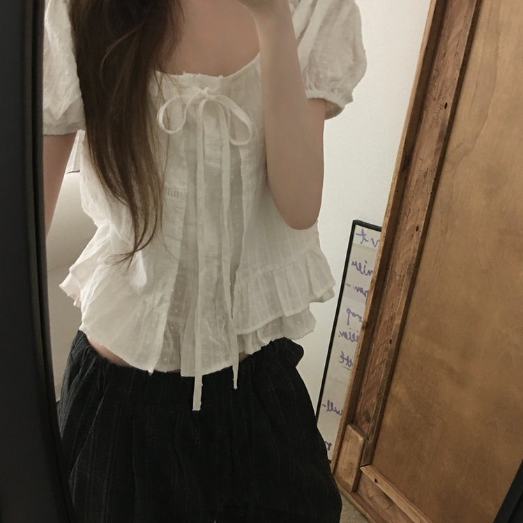 レイヤードブラウス WHITE