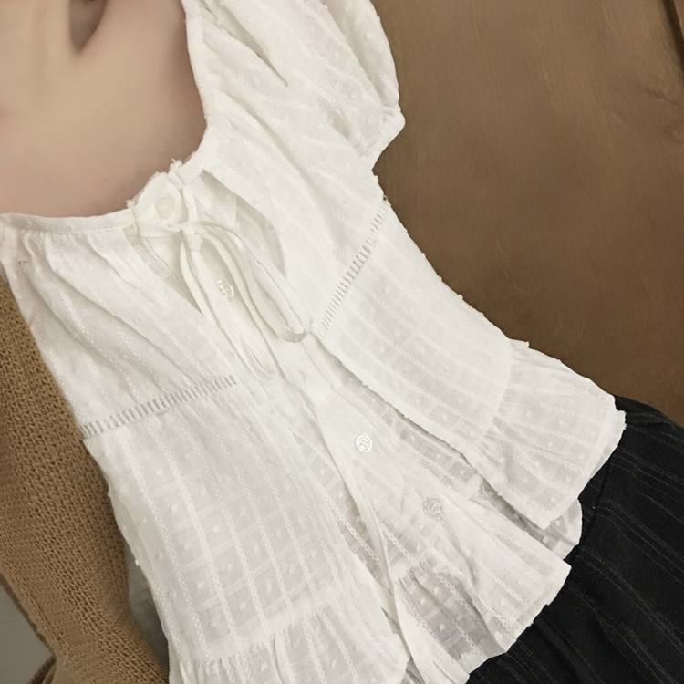 レイヤードブラウス WHITE