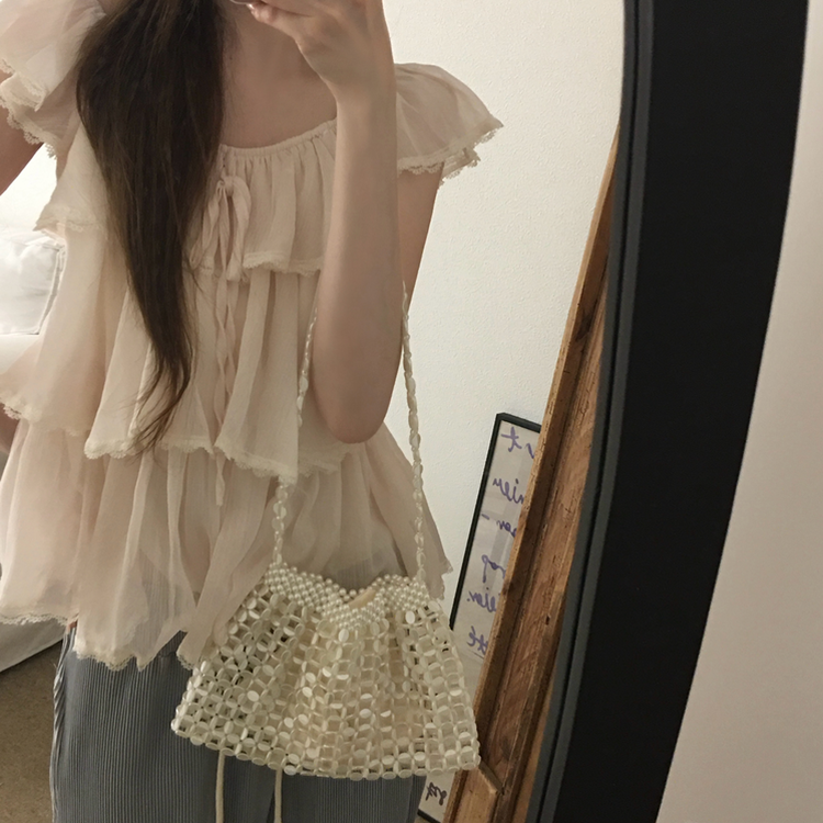 レースティアードキャミソールブラウス BEIGE