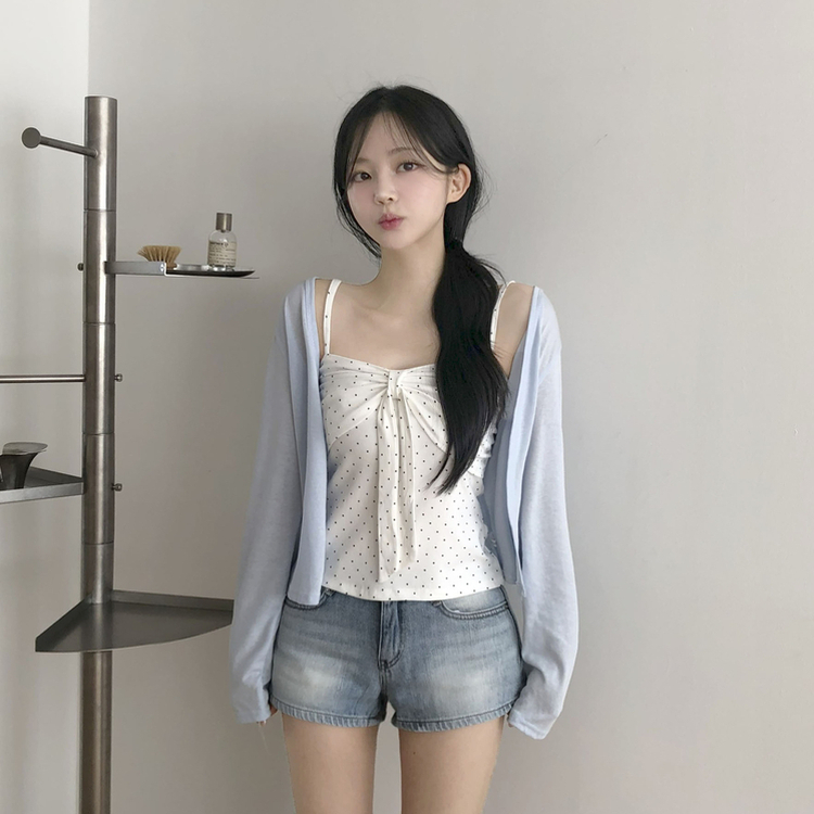 ライトブルーローライズデニムショートパンツ LIGHT BLUE