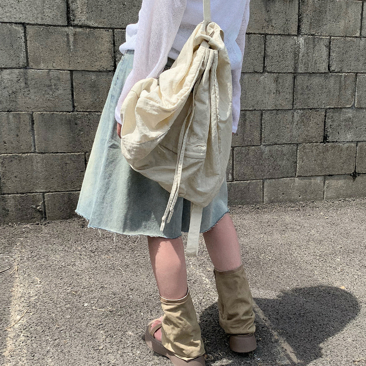デニムバミューダワイドパンツ LIGHT DENIM