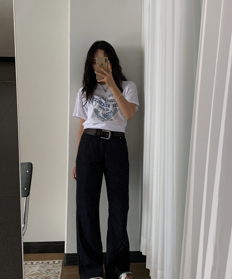 ベーシックレタリング半袖Tシャツ IVORY
