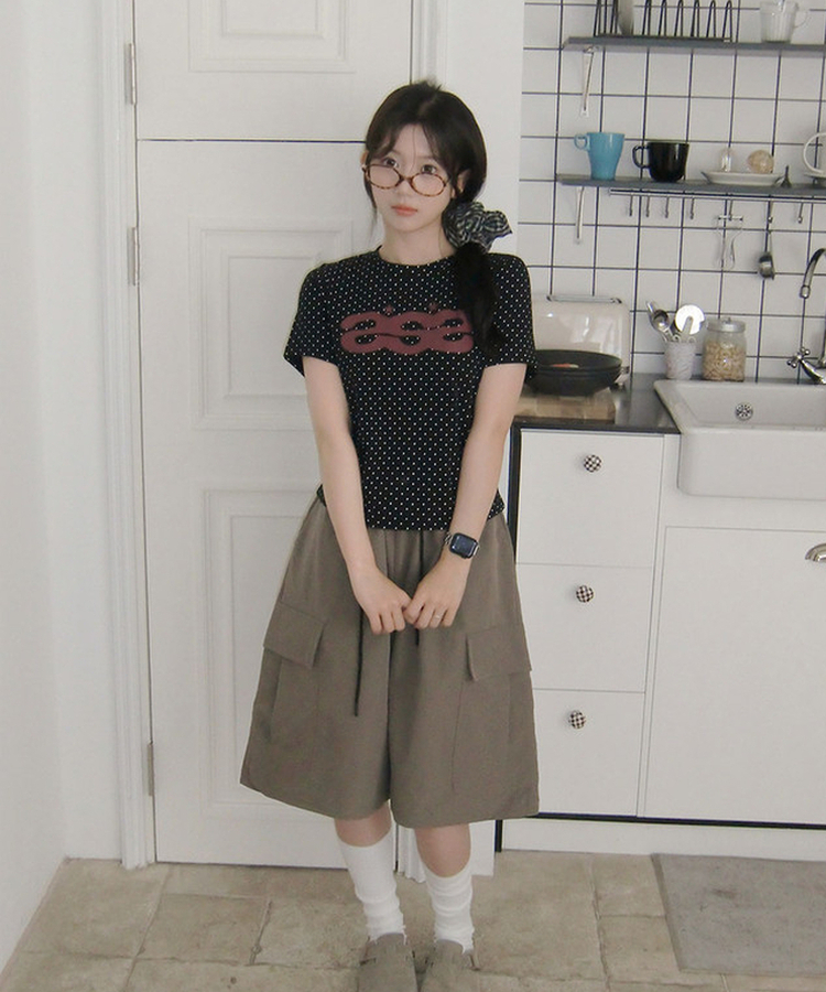 クールタッチカーゴポケットバミューダパンツ DEEP BEIGE