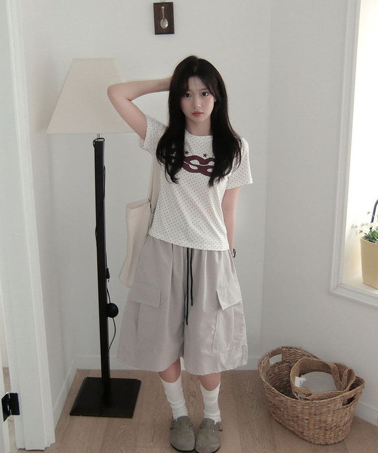 クールタッチカーゴポケットバミューダパンツ LIGHT BEIGE