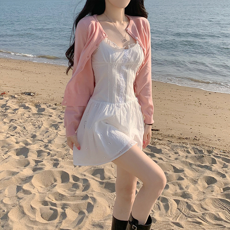 レースキャミソールワンピース WHITE