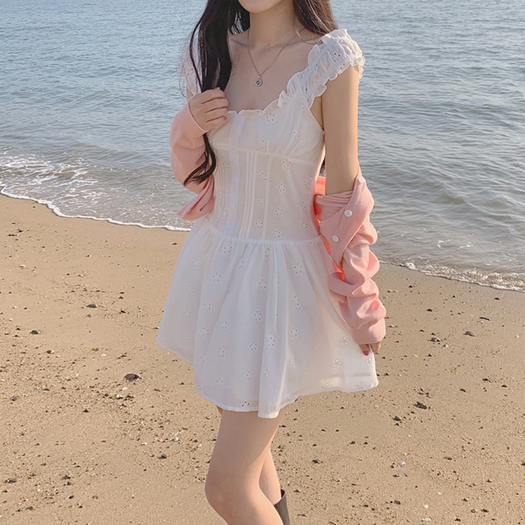 レースキャミソールワンピース WHITE