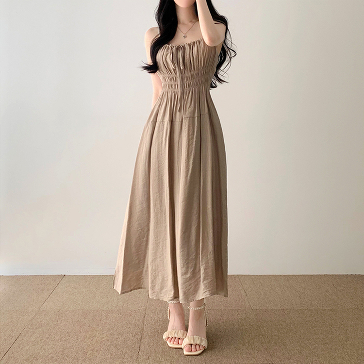 キャミソールマキシワンピース DEEP BEIGE