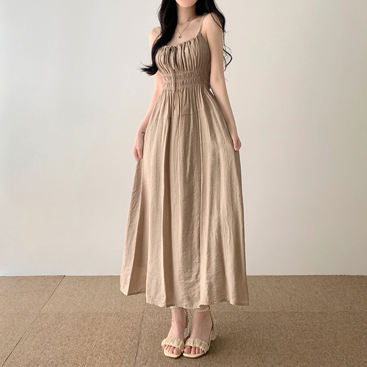 キャミソールマキシワンピース DEEP BEIGE