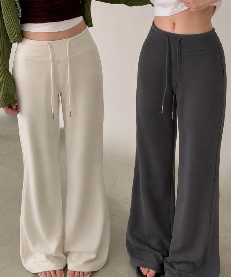 【丈別】セミブーツカットトレーニングパンツ(6color) CREAM