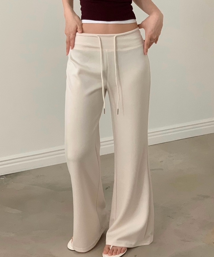 【丈別】セミブーツカットトレーニングパンツ(6color) CREAM