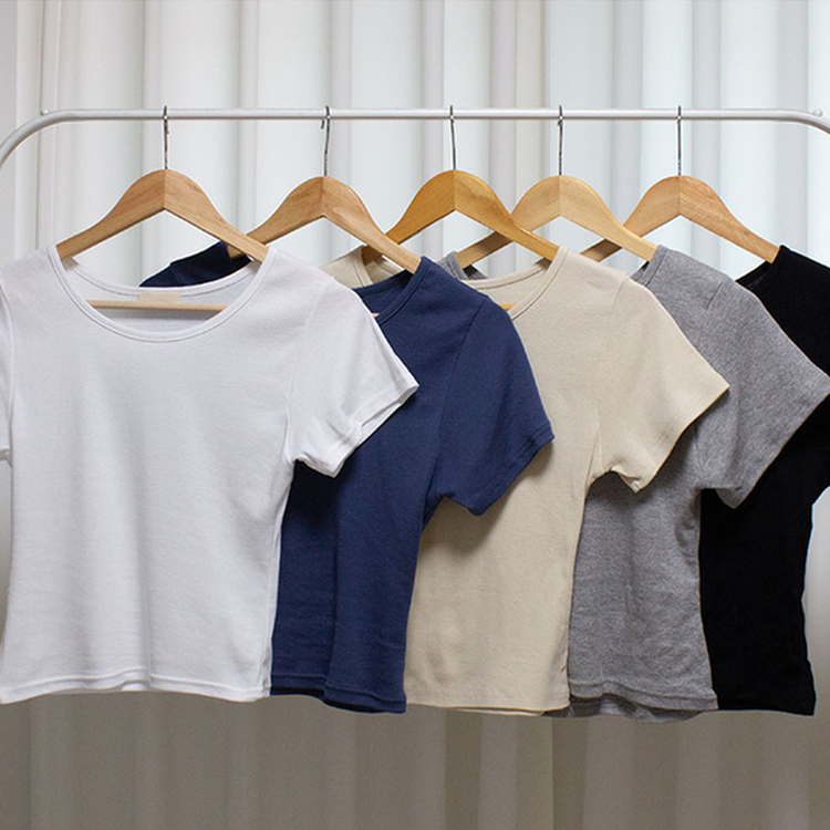 クロップ半袖Tシャツ(5color)