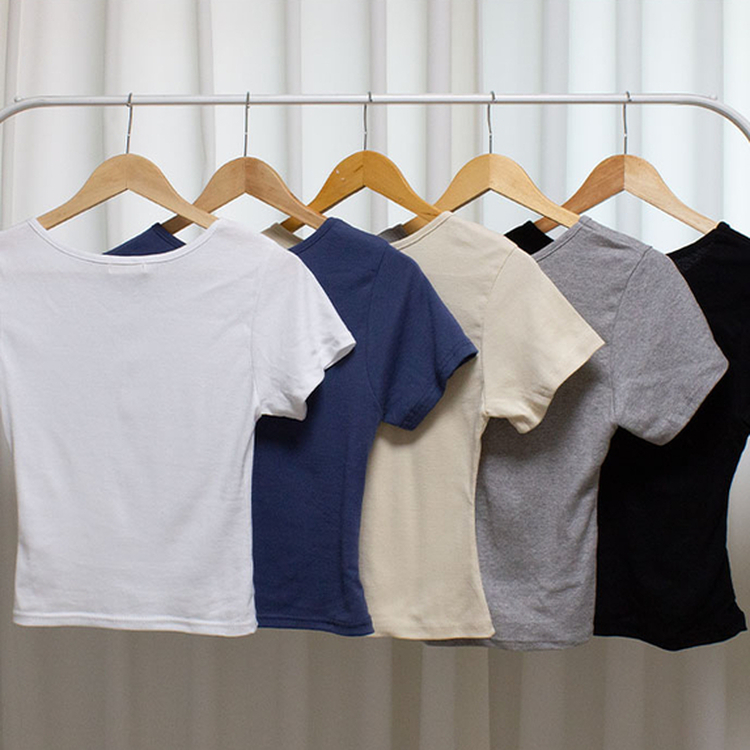 クロップ半袖Tシャツ(5color)
