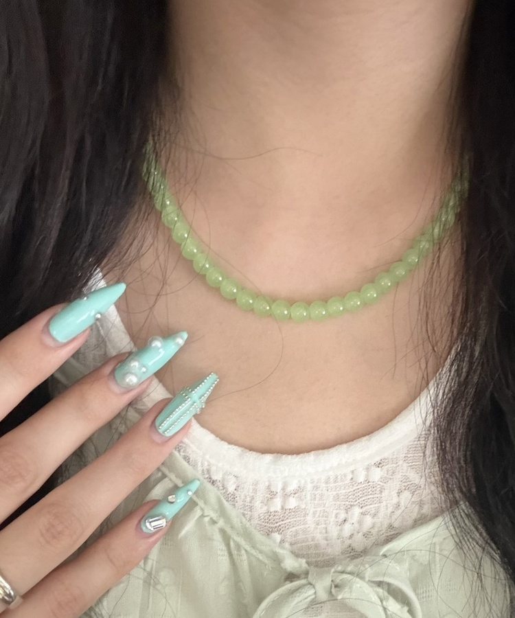 アクアビーズネックレス LIGHT GREEN