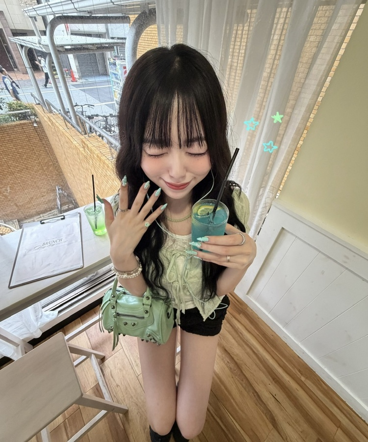 アクアビーズネックレス LIGHT GREEN