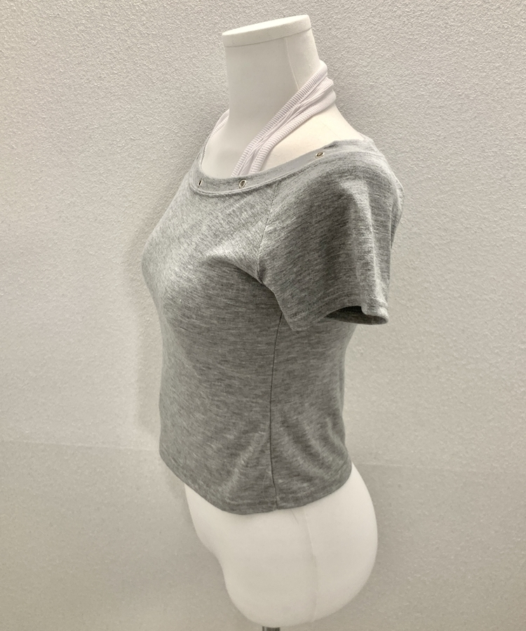 アイレットレイヤードスリム半袖Tシャツ