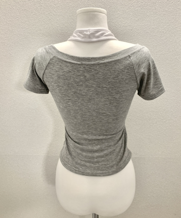 アイレットレイヤードスリム半袖Tシャツ