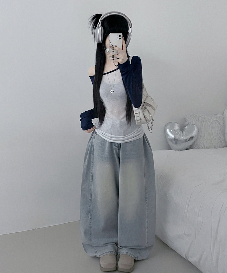 シアーラグラン長袖Tシャツ(5color) NAVY