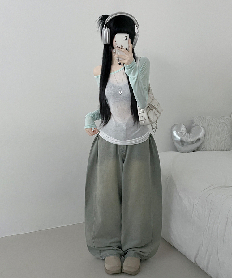 シアーラグラン長袖Tシャツ(5color) MINT