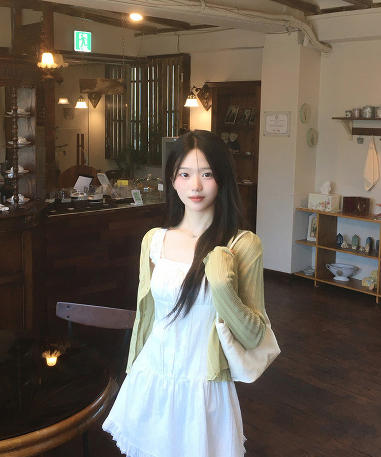 レースキャミソールミニワンピース IVORY
