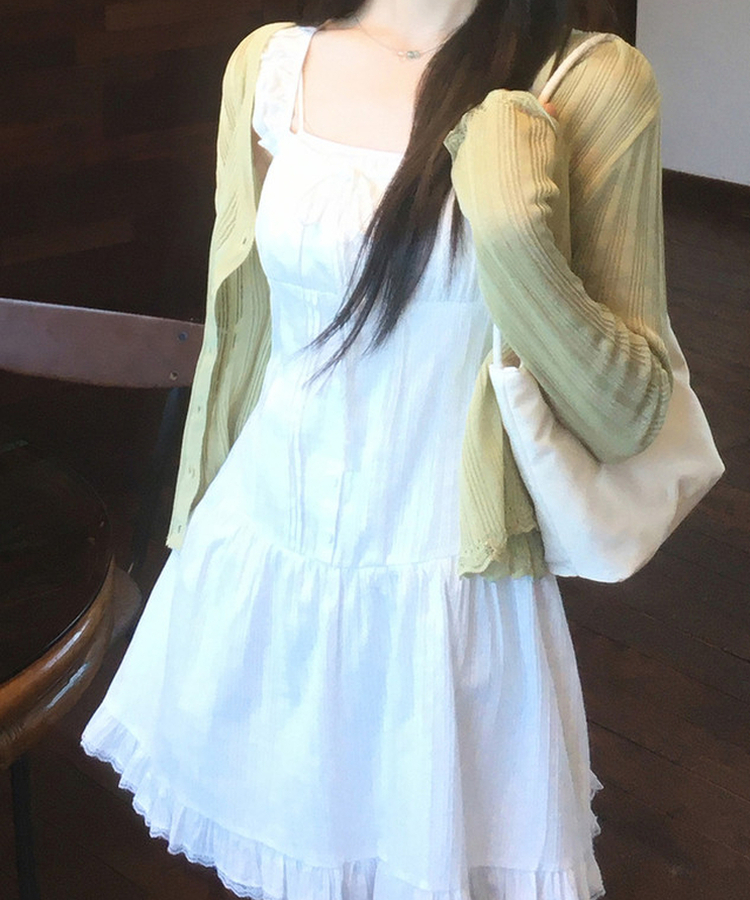 レースキャミソールミニワンピース IVORY