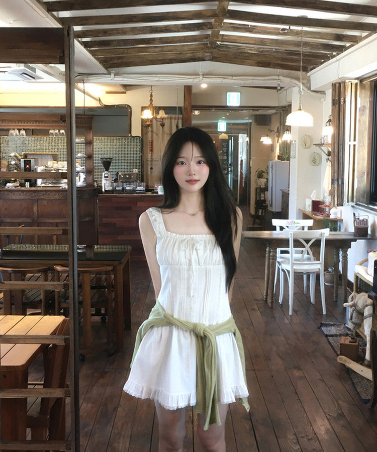 レースキャミソールミニワンピース IVORY