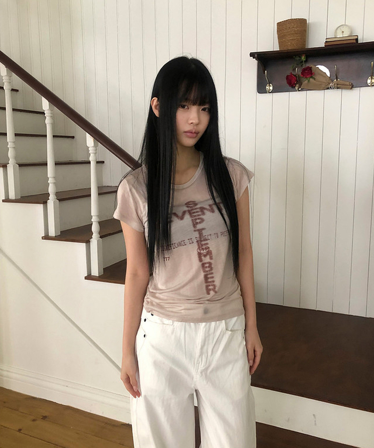 テンセル半袖Tシャツ(5color) BABY PINK