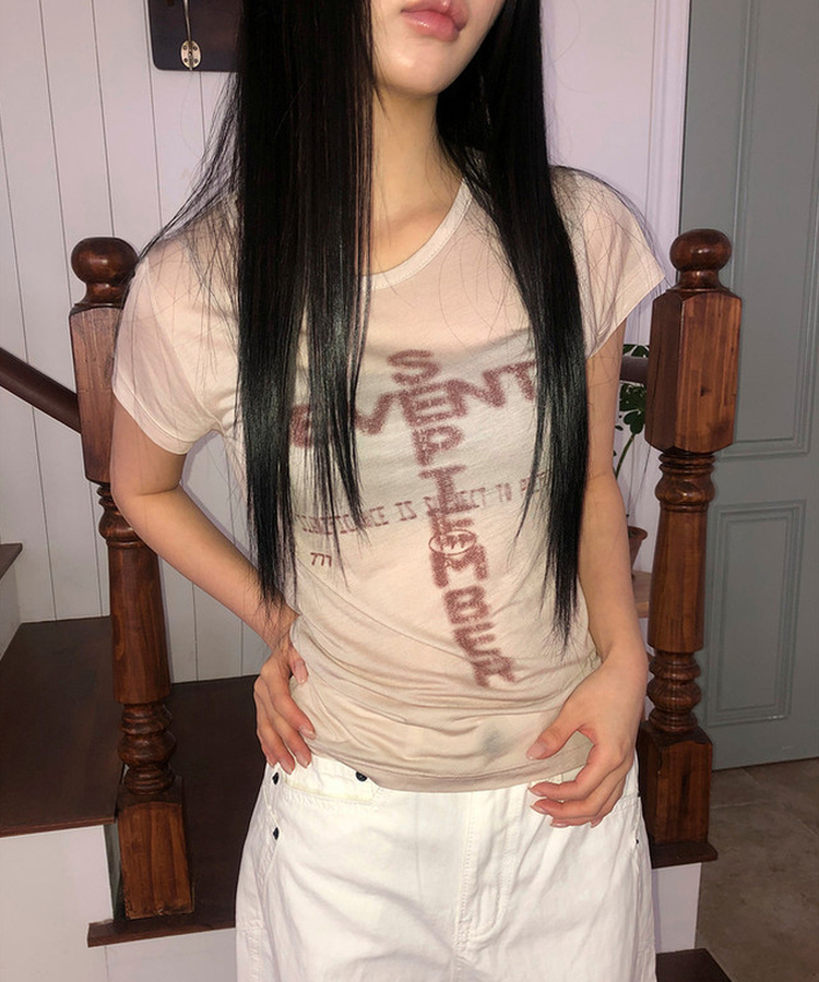 テンセル半袖Tシャツ(5color) BABY PINK