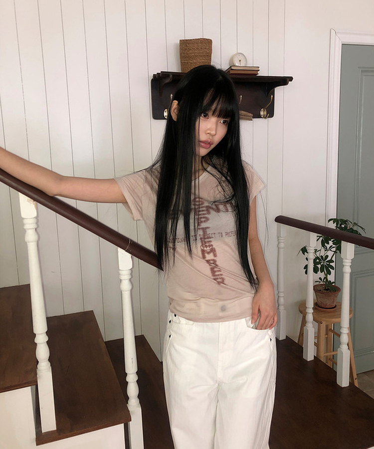 テンセル半袖Tシャツ(5color) BABY PINK