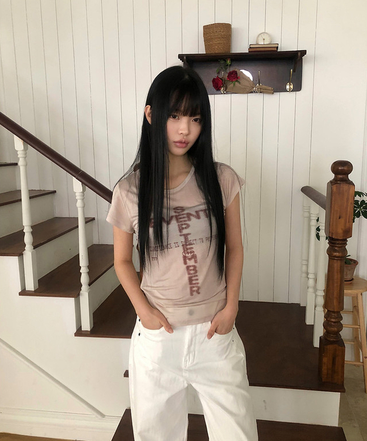テンセル半袖Tシャツ(5color) BABY PINK