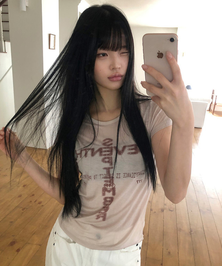 テンセル半袖Tシャツ(5color) BABY PINK