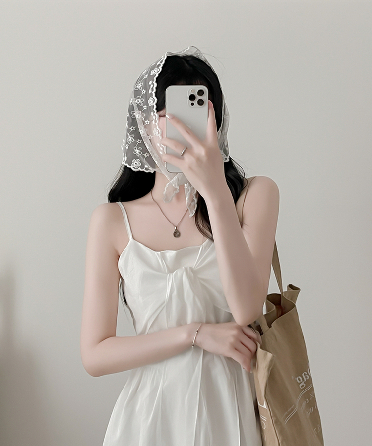 リボンキャミソールワンピース WHITE