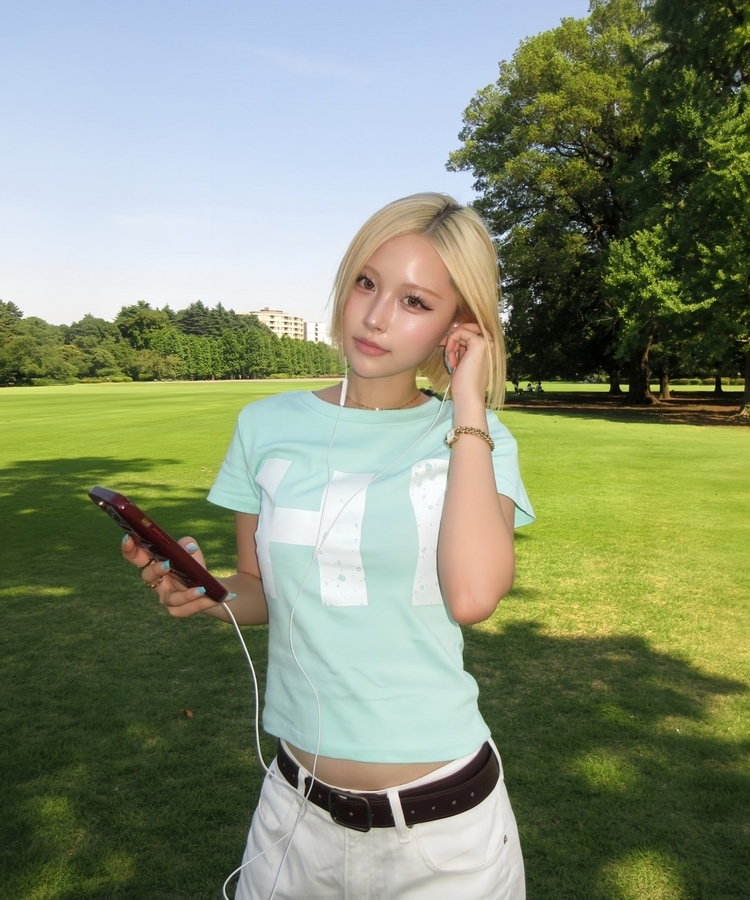 로고 백레터링 반팔티 민트