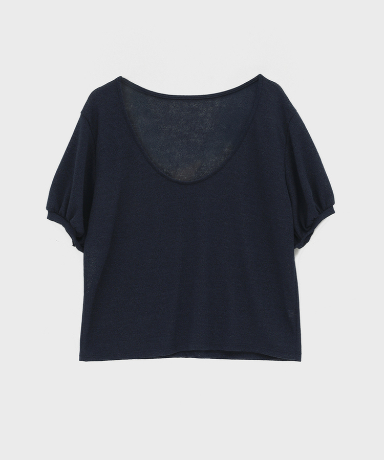 ディープUネックサマーニットTシャツ