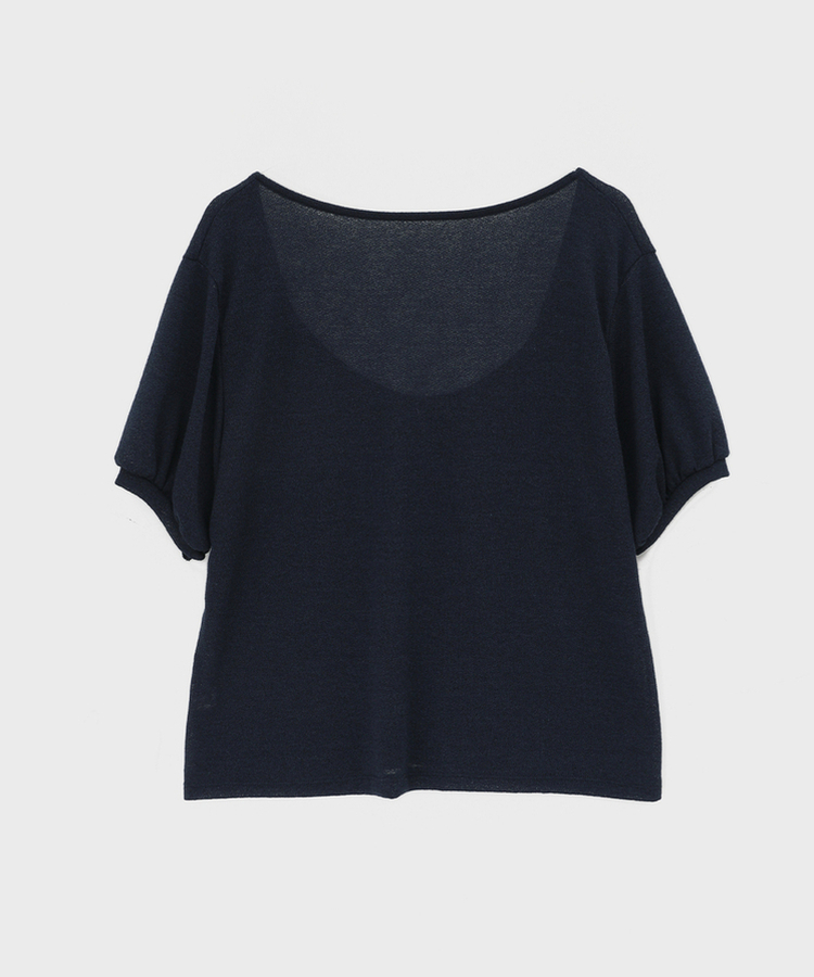 ディープUネックサマーニットTシャツ