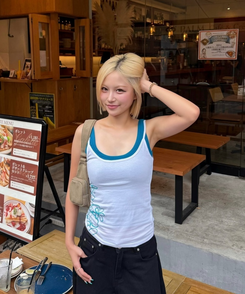 플라워 프린트 나시 아이보리