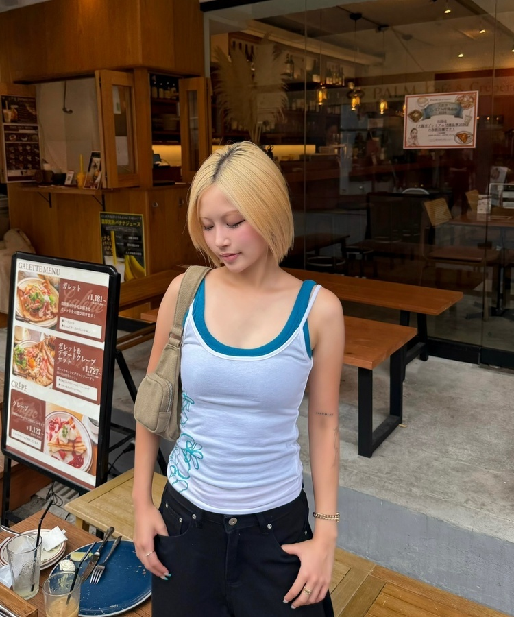 베이직 레이어드 나시 청록