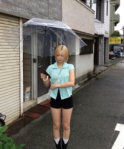 스트라이프 더블 버튼 블라우스 민트